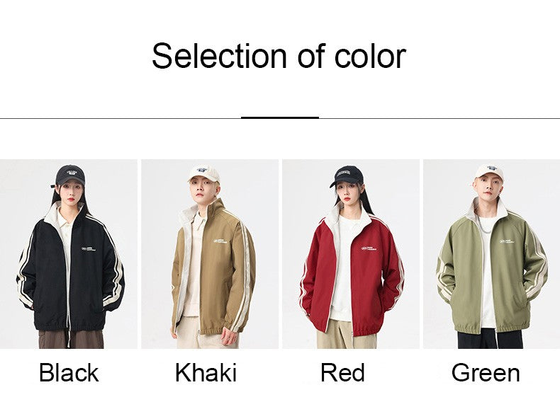 New Jacket Two-sided Long Sleeve Outdoor Men Coats Women Reversible Windproof Coats Splashproof Double-Sided Jackets Couple Top