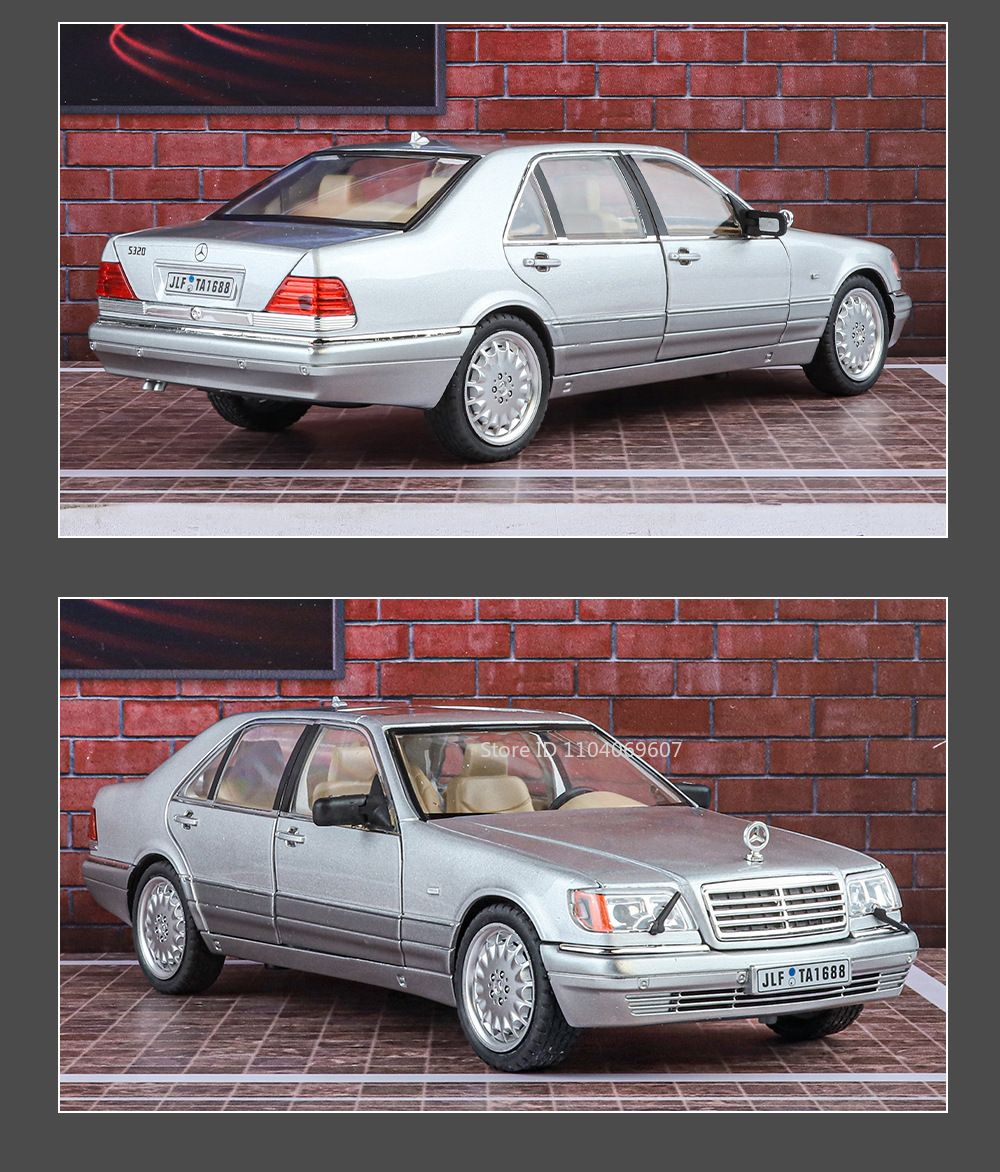 1:24 W140 Miniatura de Brinquedo Modelos de Carro Liga Fundido Som Luz 6 Portas Abertas Puxar para Trás Pneus de Borracha Modelos de Veículos para Meninos Presentes