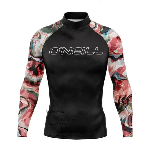 2025 Hot Men's long Sleeve Surfing Shirt Champion Rashguard For Surf Sportswear Beach UV Swimwear UPF50 Clothe