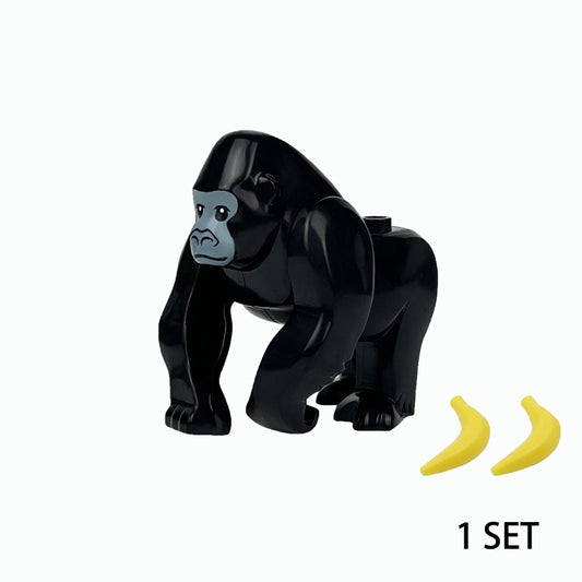 MOC Zoo Animal Building Block Accessories Set Elephants Camel Deer Medieval Wolves Dinosaur Bricks Tyrannosaurus Model Toy