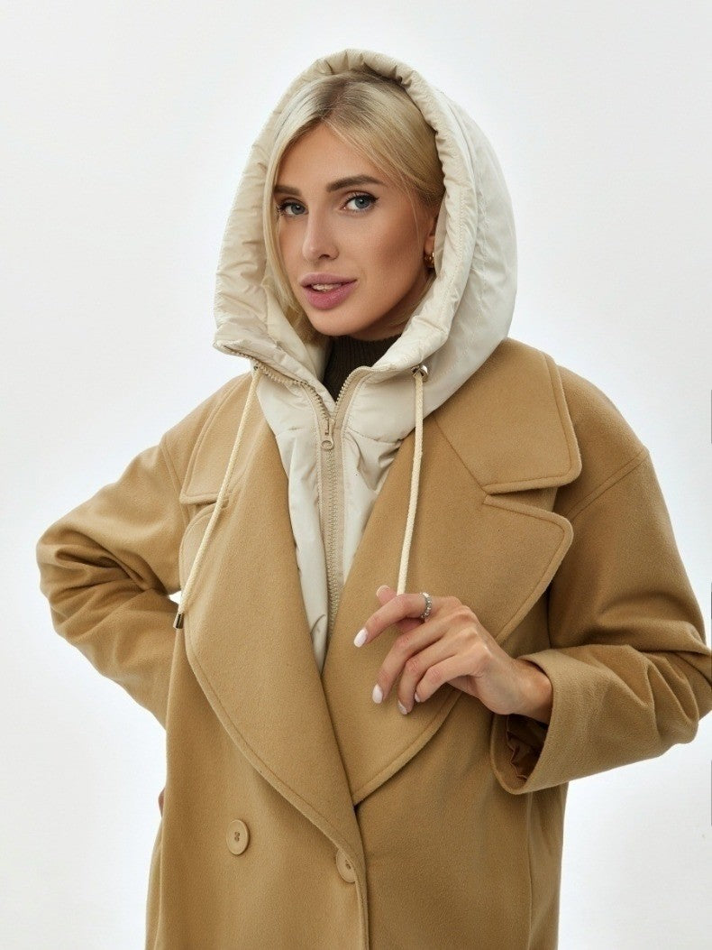 Chapéus com capuz de penas ultraleves de inverno para mulheres e homens Cachecol de anel quente Balaclava Chapéu de pescoço com zíper Cachecol de casaco com cordão Top curto