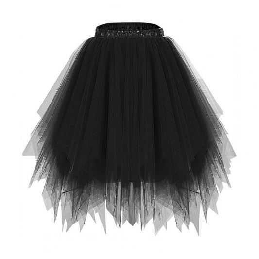 Women's Tulle Skirt 1950s Vintage Skirts Adult Ballet Crinoline Tulle Skirt Fluffy Princess Petticoat Underskirt Dancing Dress
