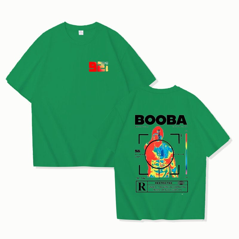 B2O T-shirts Men Fashion BOOBA Printed Short Sleeve T Shirt Women Casual Harajuku Streetwear Tee Tops