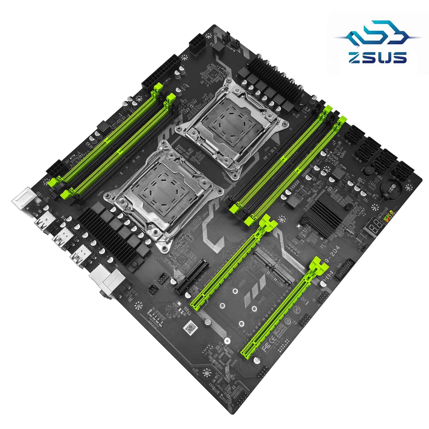 ZSUS X99 Dual Motherboard C612 Chip CPU M.2 LGA 2011 V3 E-ATX USB3.0 SATA3 8 DIMM DDR4 Support Xeon processor slot 2011-3