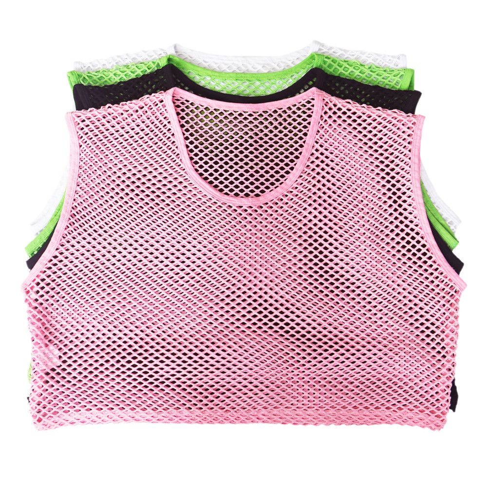 Mens Transparent Fishnet Crop Top Sexy Mesh Hollow Out Tank Tops Gym Fitness Sleeveless Undershirts T-shirts Nightclub Mini Vest