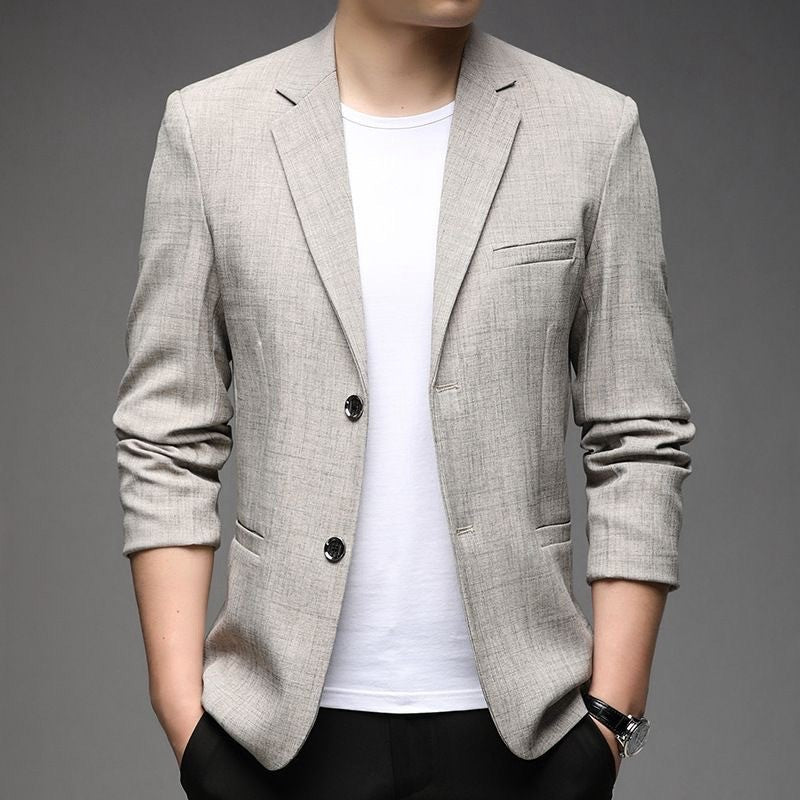 Men Formal Wear Thin Blazers Jackets New Spring Male Business Casual Suits Coats New Fashion Man Solid Blazers Men's Clothing 4X