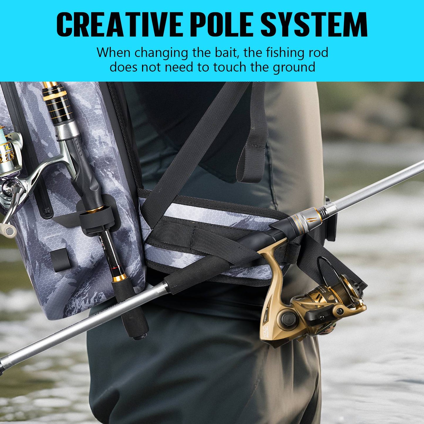Waterproof Fishing Backpack Brown Multi-purpose Fishing Tackle Bag Fishing Lures Storage Bags Outdoor Cycling Hiking Backpacks