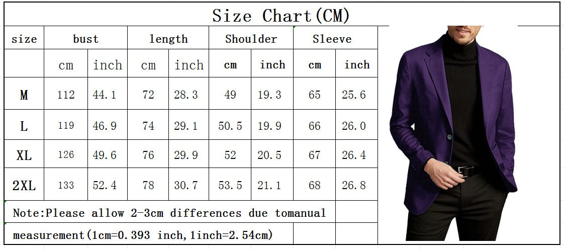 Men's Jacket Thin New Smart Casual Suit Suede Slim Jacket with Lining Single Breasted Coat European Size M-XXL