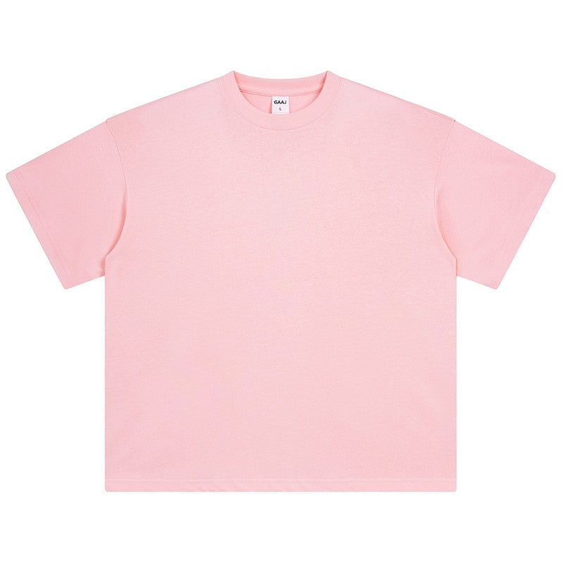 100 Heavy Weight Cotton T shirt For Men Women,Short Sleeve Plain Tops,Solid Oversized Tee Shirts,Quality Clothing 6.8oz 230gsm