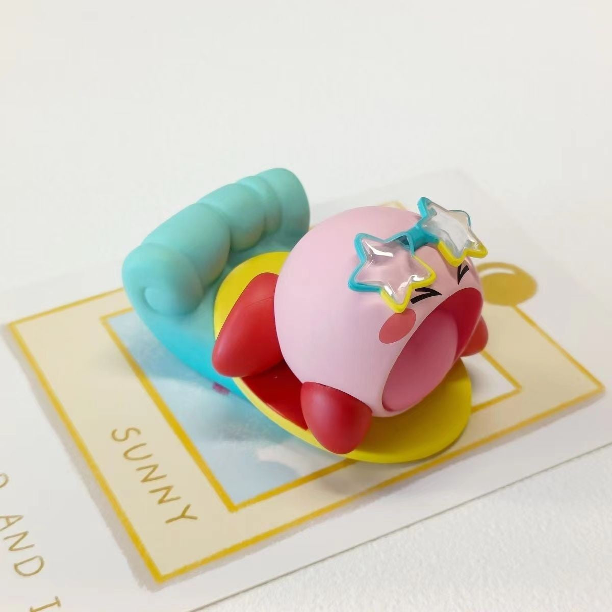 Jogo Kirby Beach Série Figuras Personagens de Desenhos Animados Bonitos Enfeites de Mesa Estatueta Coleção de Modelo PVC Presente de Aniversário para Fãs