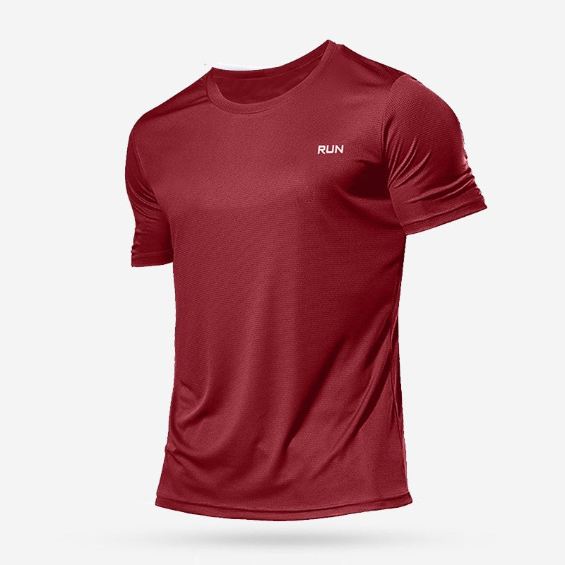 Men Fitness Gym t-Shirt Quick Dry Sport Running Shirts Man Short Sleeve Bodybuilding Top Training Football Jersey Man Sportswear