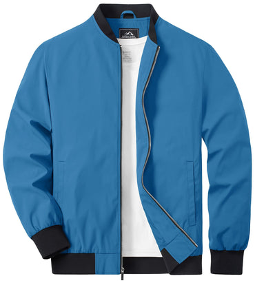 TACVASEN Lightweight Spring Windbreaker Mens Bomber Jackets Outdoor Basketball Jakcets Sportswear Coats With Pocket Casual Tops