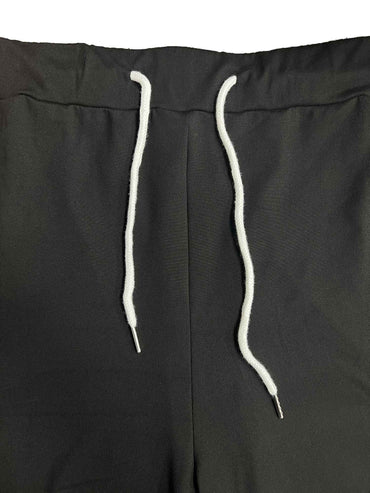 Plus size European and American cross-border  autumn and winter new casual solid color pocket leggings