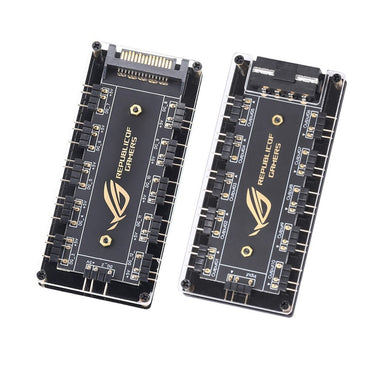 5V/3PIN ARGB Cable Splitter Hub ASUS AURA SYNC RGB Fan Hub Adapter SATA Power Extension Cable Adapter for Computer PC Cooler