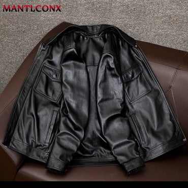 New Classic Motorcycle Men's Leather Jacket PU Leather Coat Men Windbreak Biker Leather Jacket Men Autumn Winter Outerwear 3XL