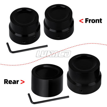 Motorcycle Front Rear Axle Nut Covers Caps Kit For Harley Sportster 883 1200 Touring Dyna Road King Softail Fat Bob Breakout
