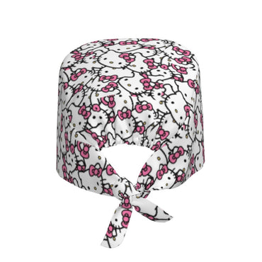 Custom Hello Kitty Medical Staff Scrubs Hat Women Men Cartoon Chara For Chef Hat Scrub Caps