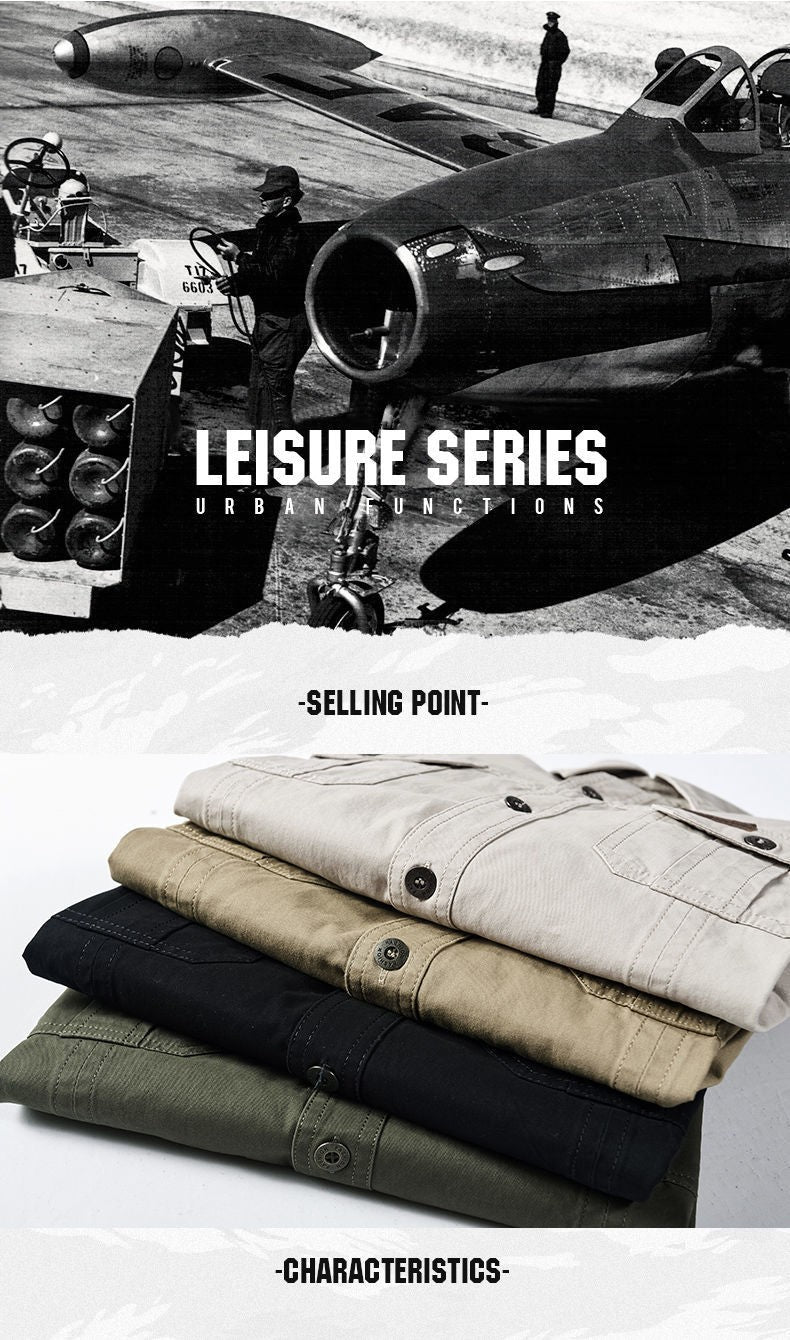 New Men's Spring Multi-pocket Military Tactical Shirts Male Autumn Breathable Blouse Long Sleeve Working Camisa Cargo Shirts