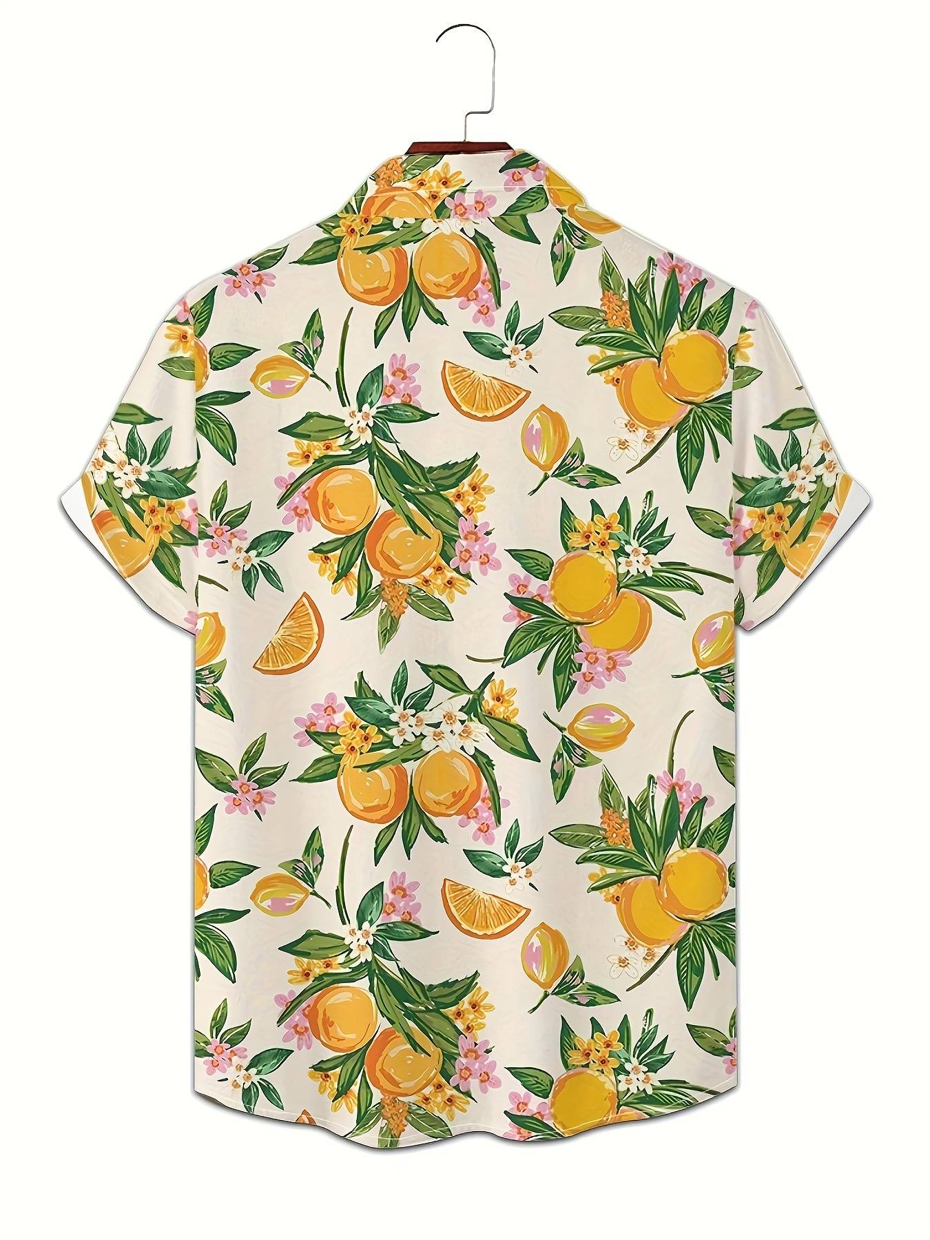 Fruit 3D Printed Fashion Men's Shirt Lemon Banana 3D Printed Summer Short Sleeve Hawaiian Shirt Beach Holiday Cool Casual Tops