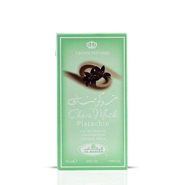 Al-Rehab Choco Musk Pistachio Eau de Parfum para Mulheres e Homens - 50ml (1.65 oz) | Perfume Gourmand de Pistache e Nozes