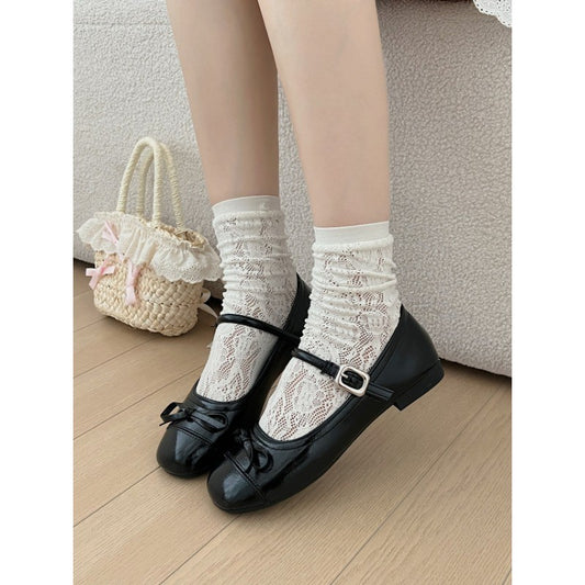 Designer Spring Women Mary Jane Shoes Fashion Square Toe Ladies Comfort Soft Sole Flats Women's Comfort Ballerinas Shoes