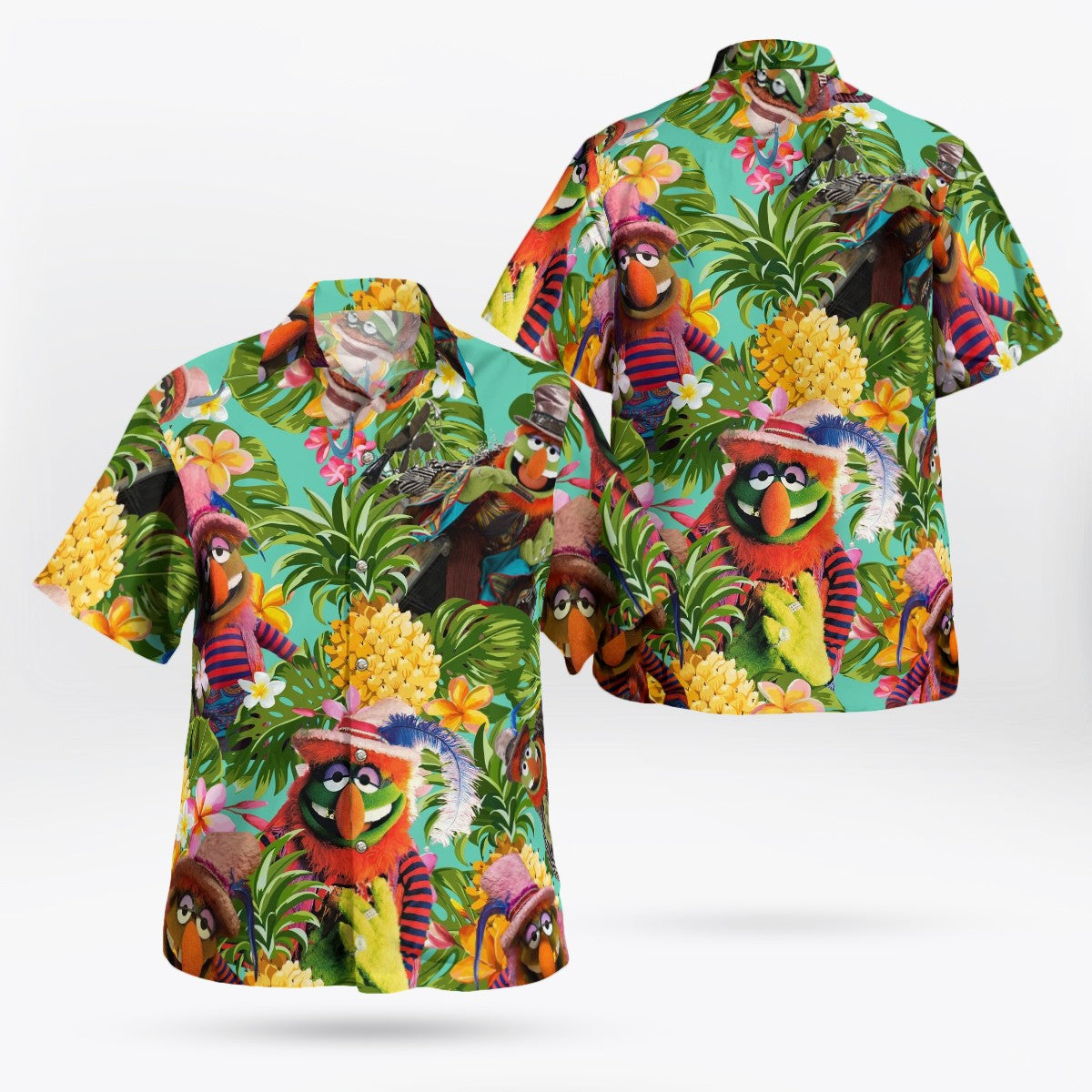 Harajuku Anime 3D Elmo Shirt Hawaiian Shirt Men's Summer Short sleeved Shirt Men's Shirt 2024 Plus Size 3xlshirt Chemistry Homme