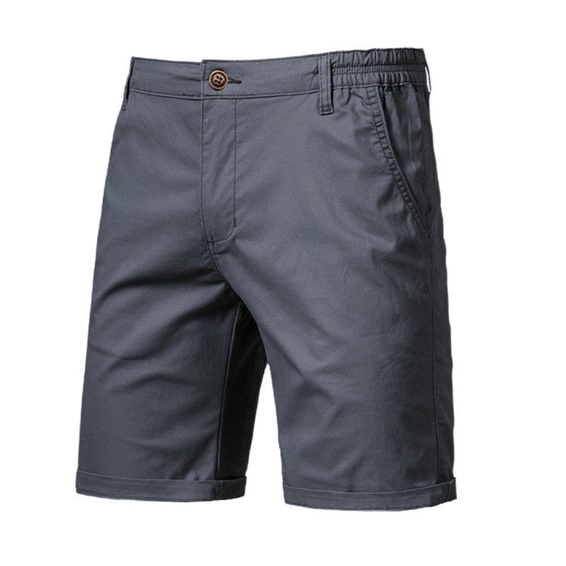 Men Summer Soild Cotton Shorts For Man Casual Business Shorts Elastic Waist Sport Beach Shorts Gym Running Shorts Male Clothing