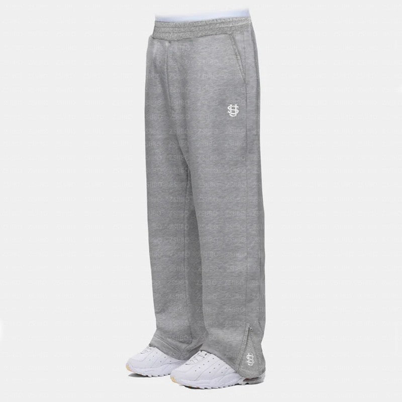 Men Sweatpants Y2k Vintage Loose Straight Pant Straight Pants Leg Zipper Embroidery Hip Hop Harajuku Casual Street Dance Trouser