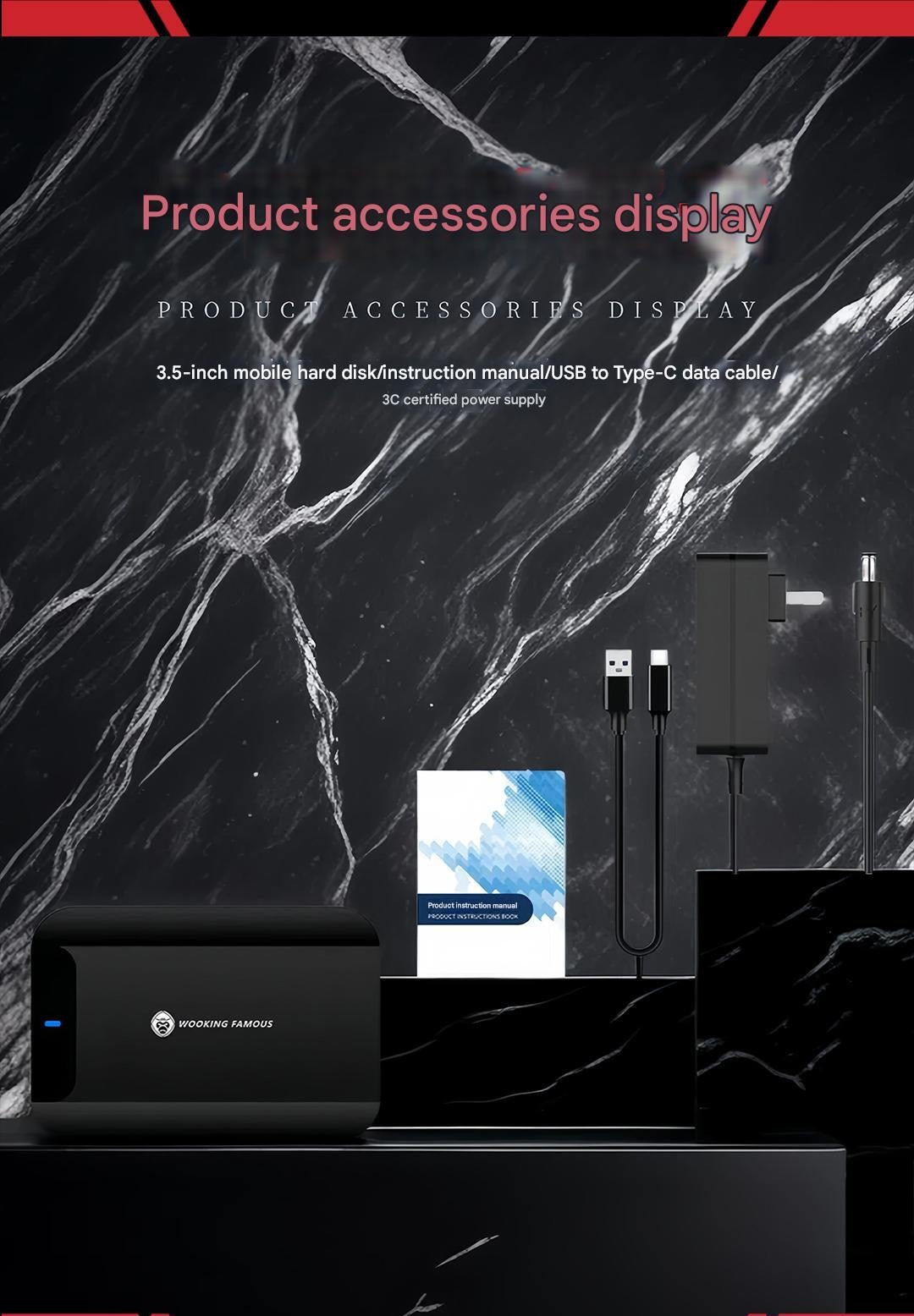 CoolFish HDD 3.5'' External Hard Disk 3TB/4TB/6TB/8TB/10TB/12TB TypeC Hard Drive External Storage Decives Hard Disks for PC/ Mac
