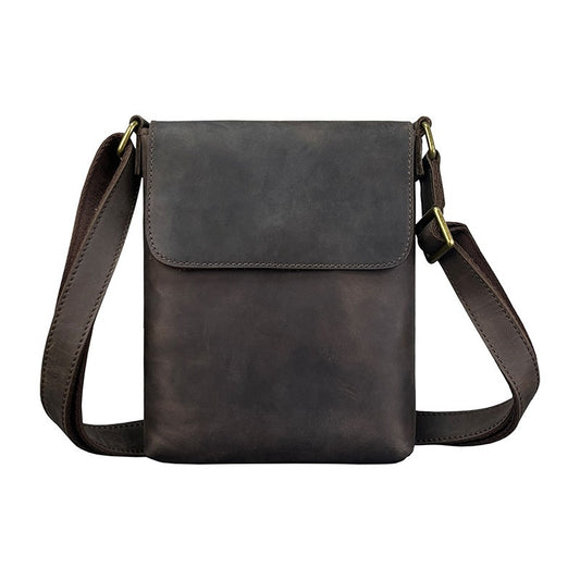 New Men's Cow Leather Crossbody Bag Man Shoulder Bag Casual Male Small Simple Bag For Men