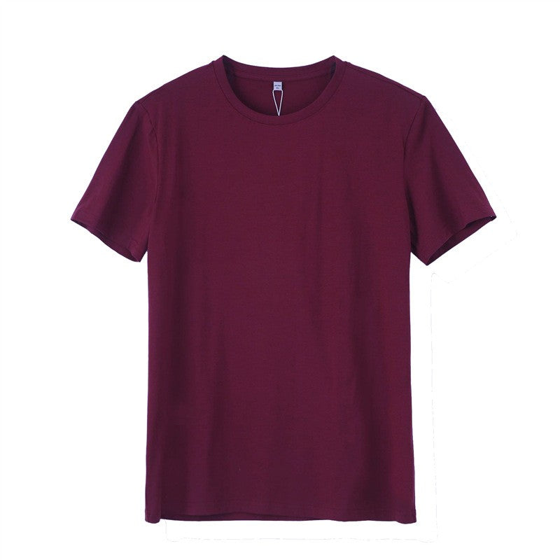 Men's Summer New Ice Silk Short-Sleeved T-Shirt Ice Cool Silk Smooth Men's Thin Top Loose Half-Sleeved Men's Body Shirt Pajamas