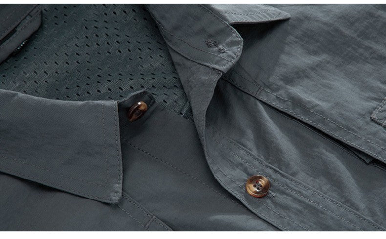 Spring Autumn Tactical Shirts Men Work Long Sleeve Shirt Outdoor Combat Multi-pocket Quick Dry Cargo Camping Long-sleeved Shirts