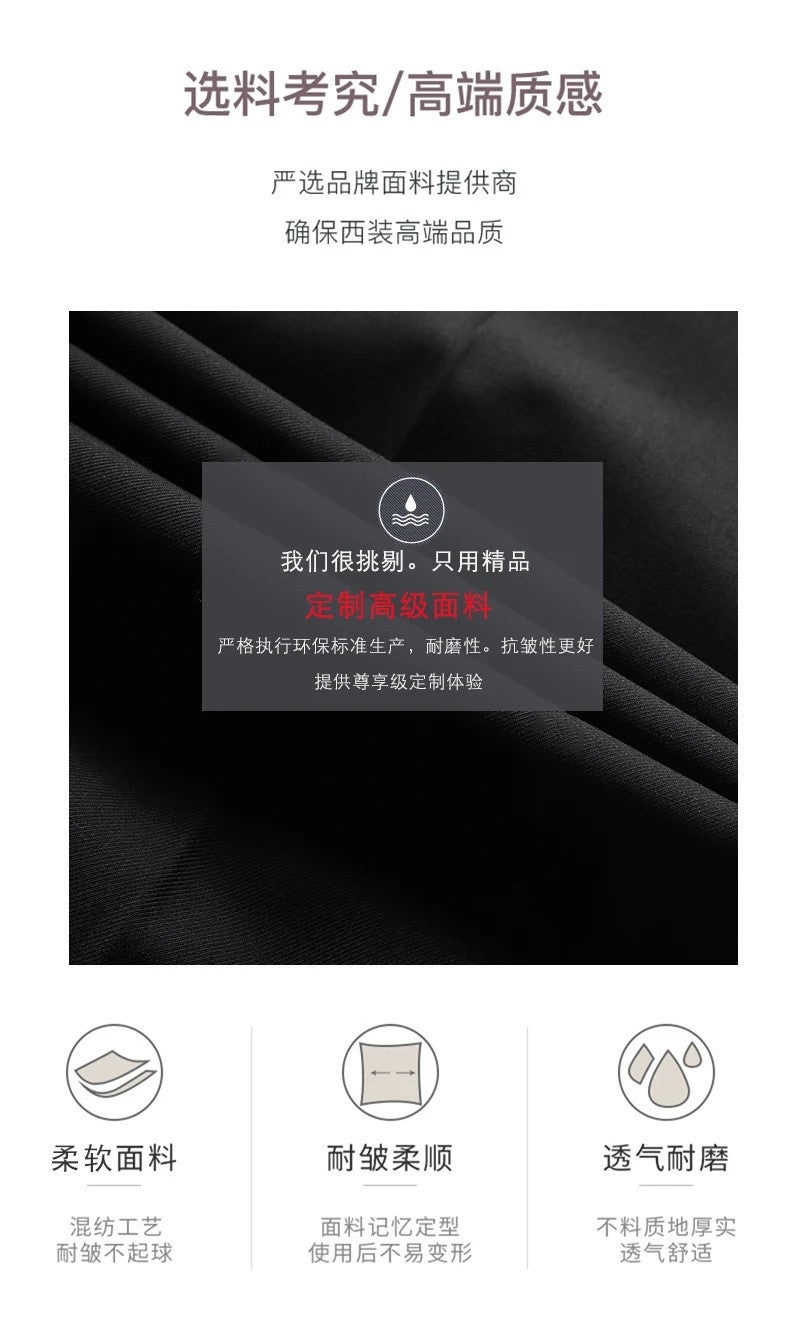 Blazer New Men's Fashion Business Solid Color British Style Professional Work Groom Wedding Dress Best Man Blazer Jacket