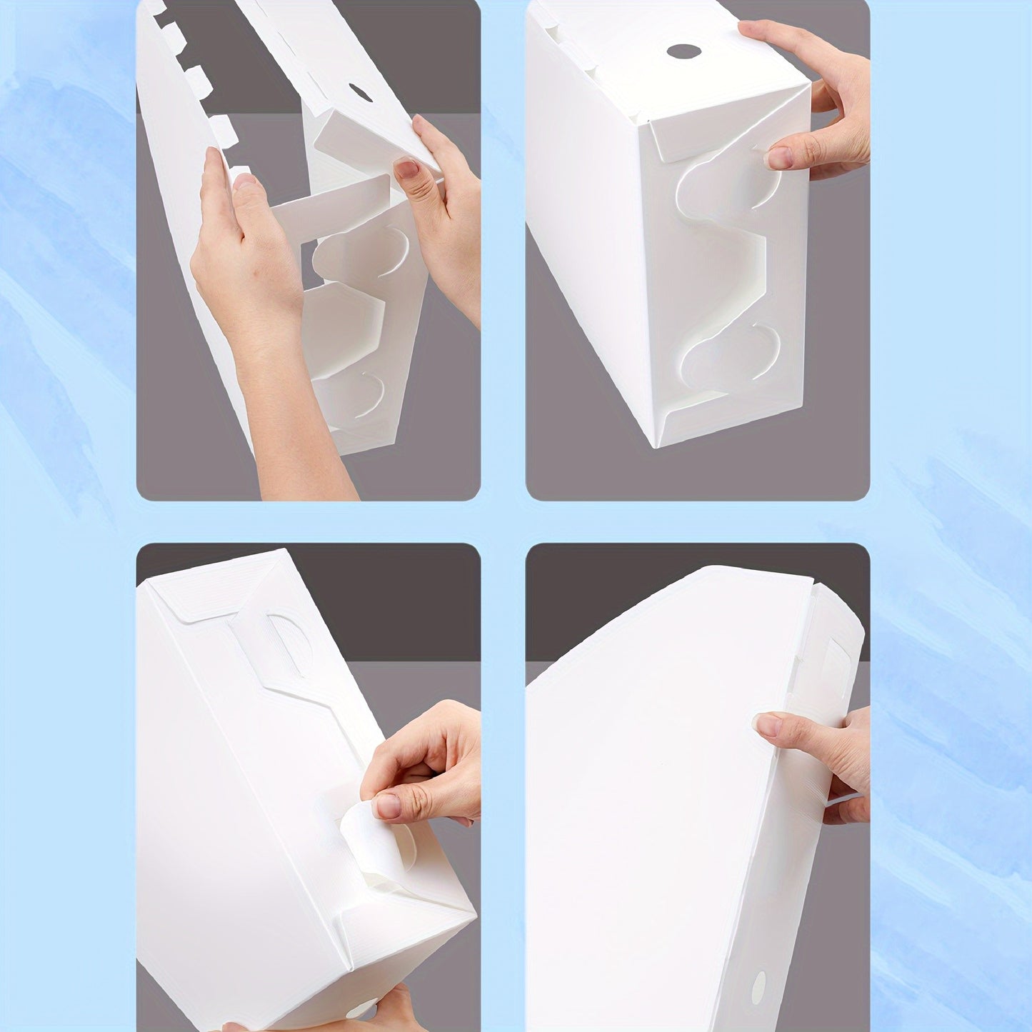 Minimalist Desktop File Organizer - Foldable & Lightweight, PP Material, Perfect for Office and Student Use