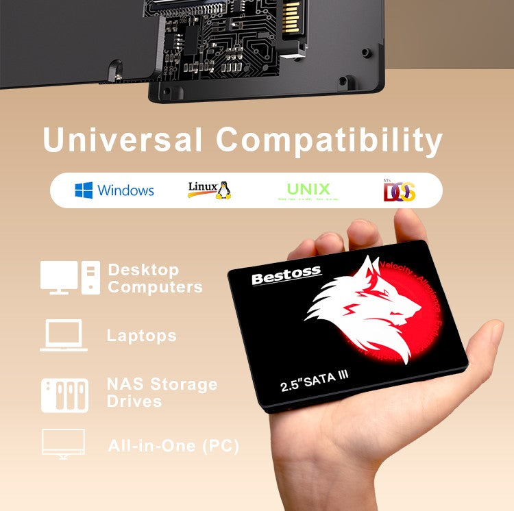 Bestoss SSD 2,5 polegadas SATA 3.0 120GB 128GB 240GB 256GB 288GB 480GB 512GB 1TB Disco Rígido SSD