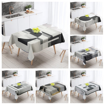 Abstract Geometric Tablecloth Waterproof Stain Resistant Party Decoration Restaurant Cafe Dining Table Tablecloths 140X200cm