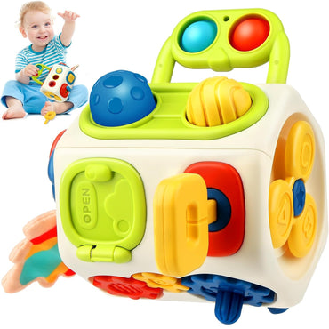 Brinquedos Cubo de Atividades Montessori para Crianças Pequenas Brinquedo Sensorial Educativo para Viagem Presente para Crianças