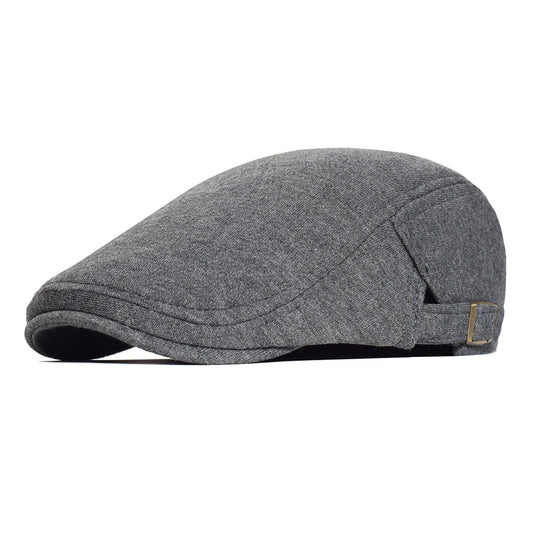 Cotton Adjustable Newsboy Caps Men Woman Casual Beret Flat Ivy Cap Soft Solid Color Driving Cabbie Hat Unisex Black Gray Hats