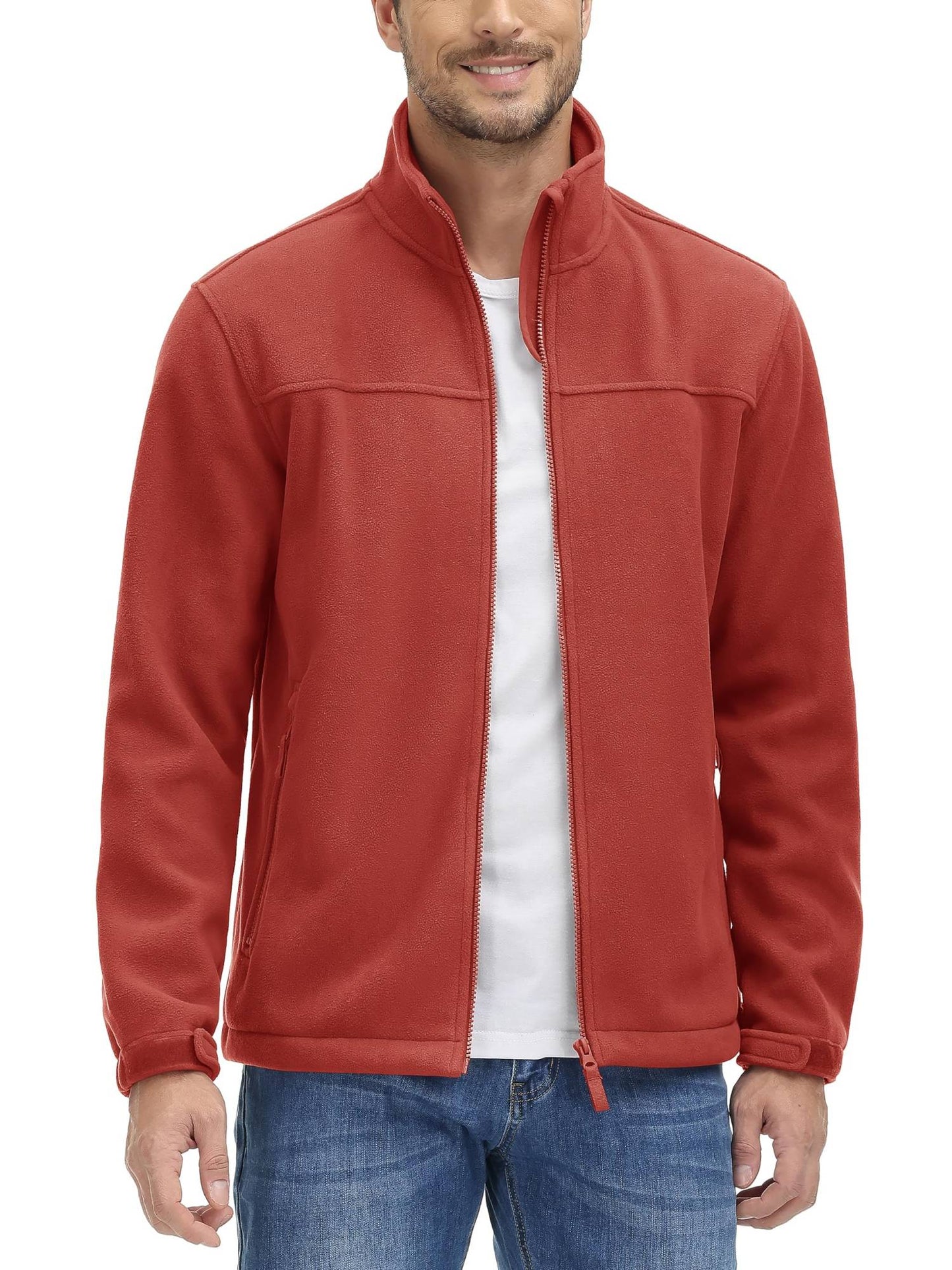 TACVASEN Winter Windproof Fleece Jackets Full Zip Mens Winter Jacket Multi-Pockets Work Coats Hiking Windbreaker Climbing Parka