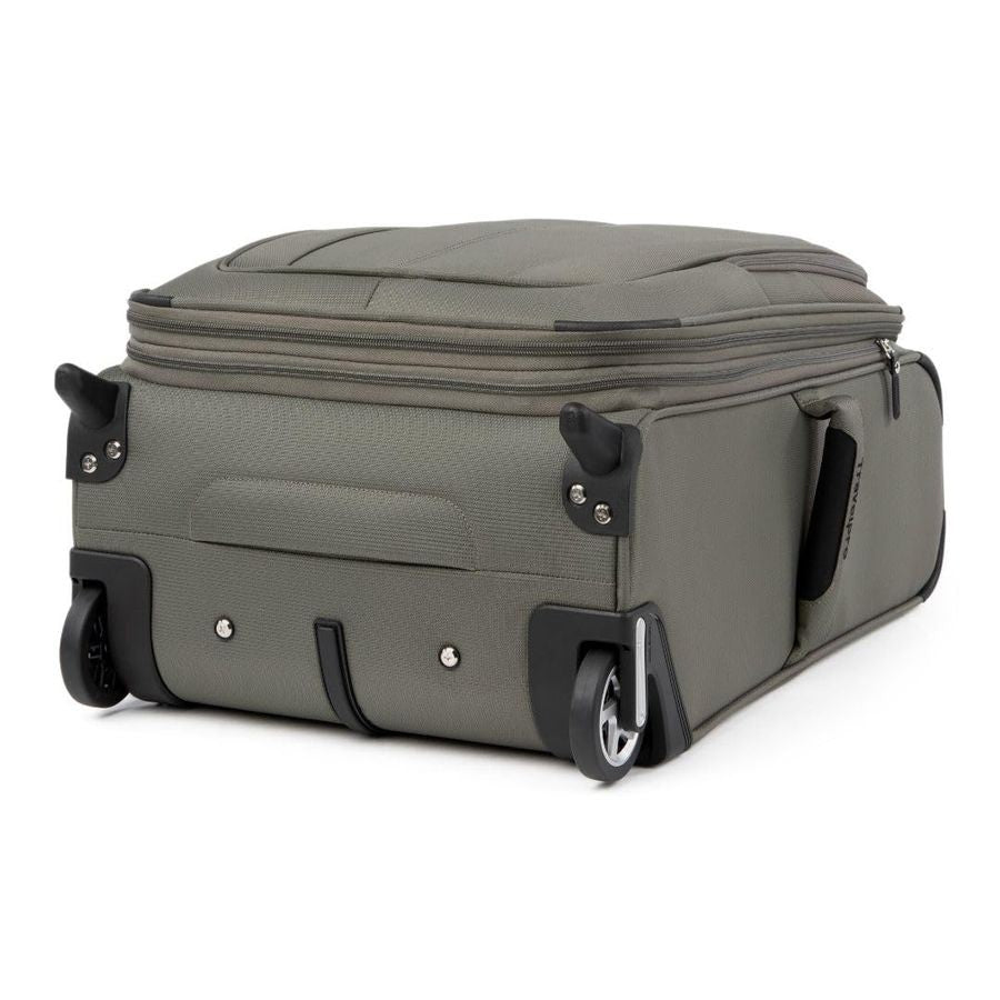 5 Softside Expandable Upright 2 Wheel Carryon Luggage, Lightweight, 22Inch Slate Green