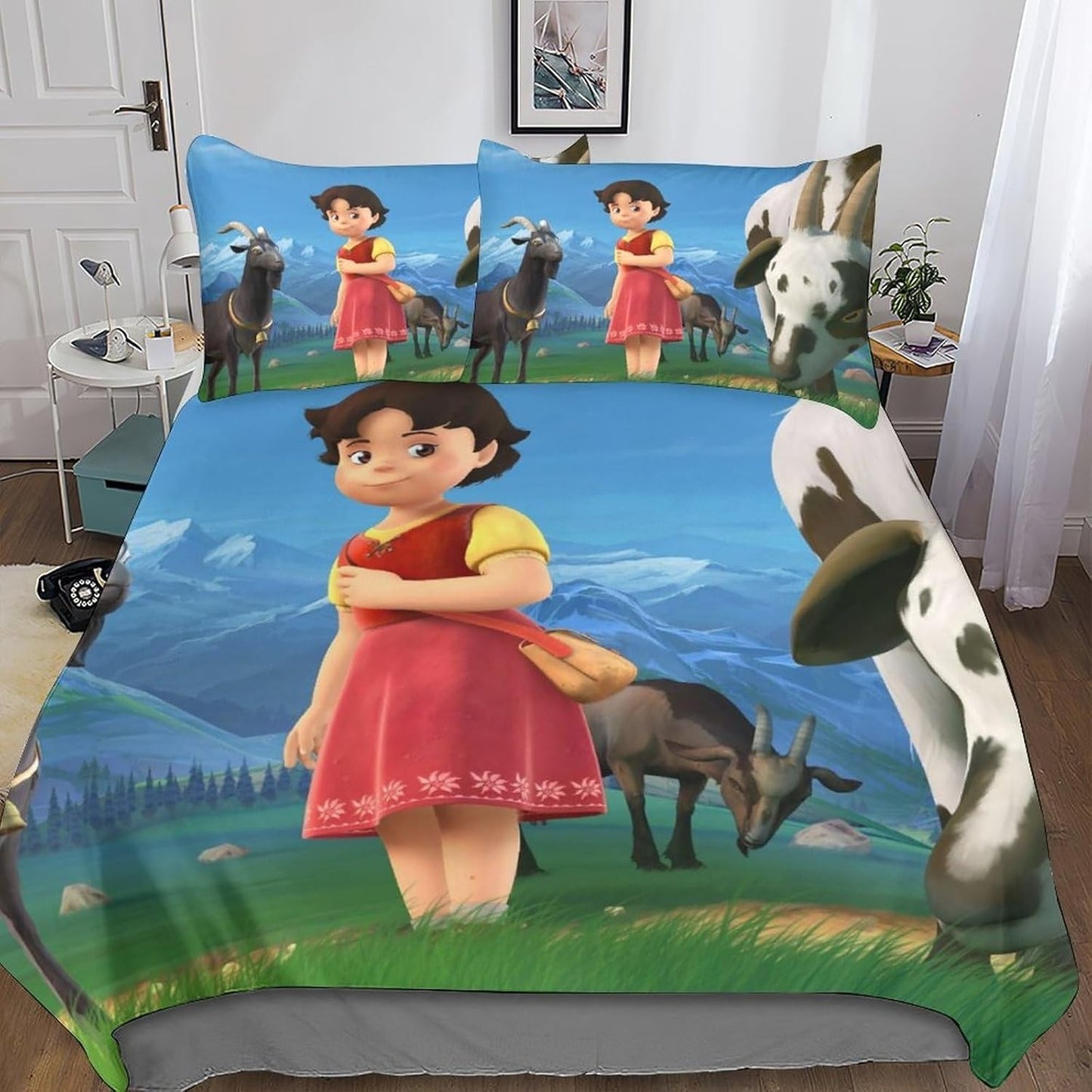 Heidi Bedding Set,Heidi The Girl From The Alps Bedding,Heidi and Family Duvet Cover Set,Bedroom Decoration