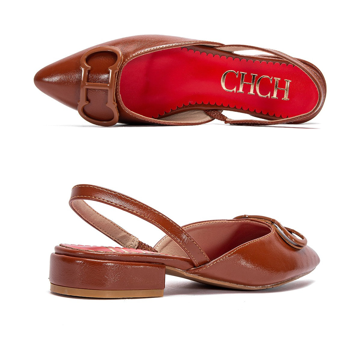 CHCH Women's Sandals 2024 New Black Pointed Flat bottomed loafers Simple Black Business Women's Shoes