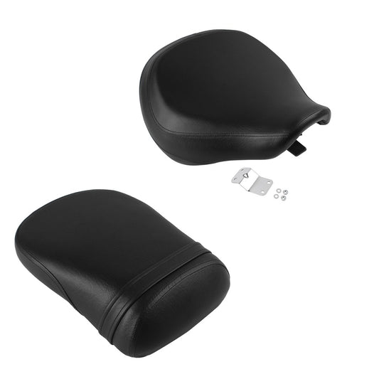 Motorcycle Black Seat Pad Front Rear Rider Driver Seat Pillion Cushion For Suz-uki Volusia VL800 2001 2002 2003 2004 VL 400 800