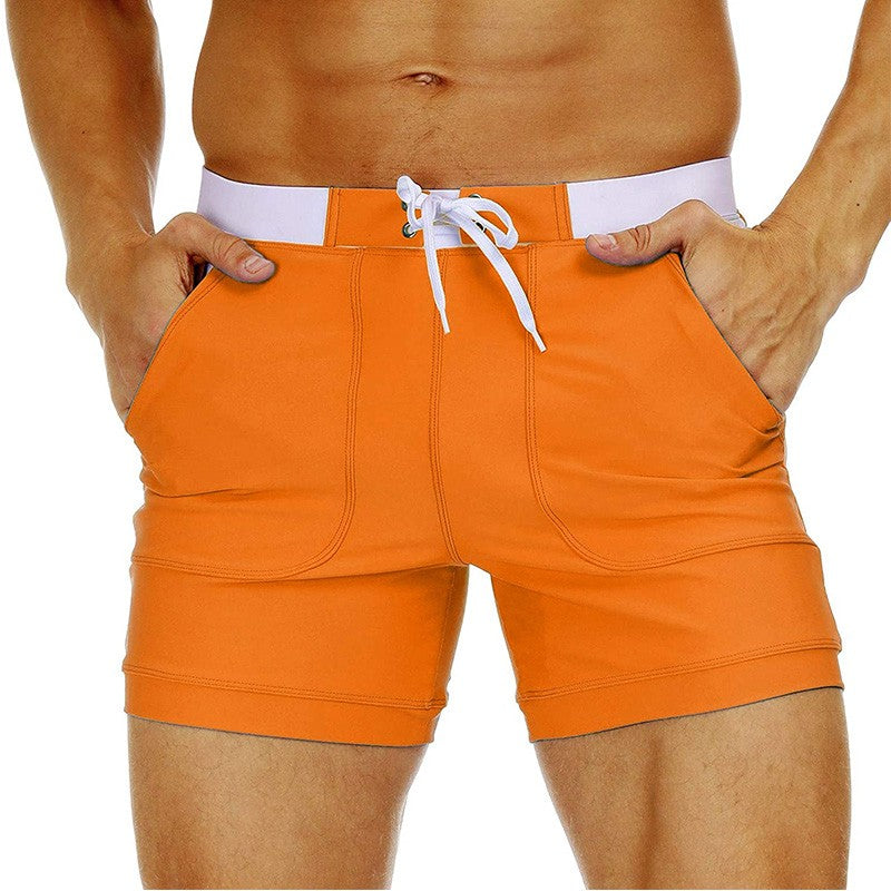 MAGCOMSEN Men's Swimwear Shorts Summer Quick Dry Swimming Trunks Surf Board Shorts Boxer Briefs Swimsuit Beach Sunbathing Shorts