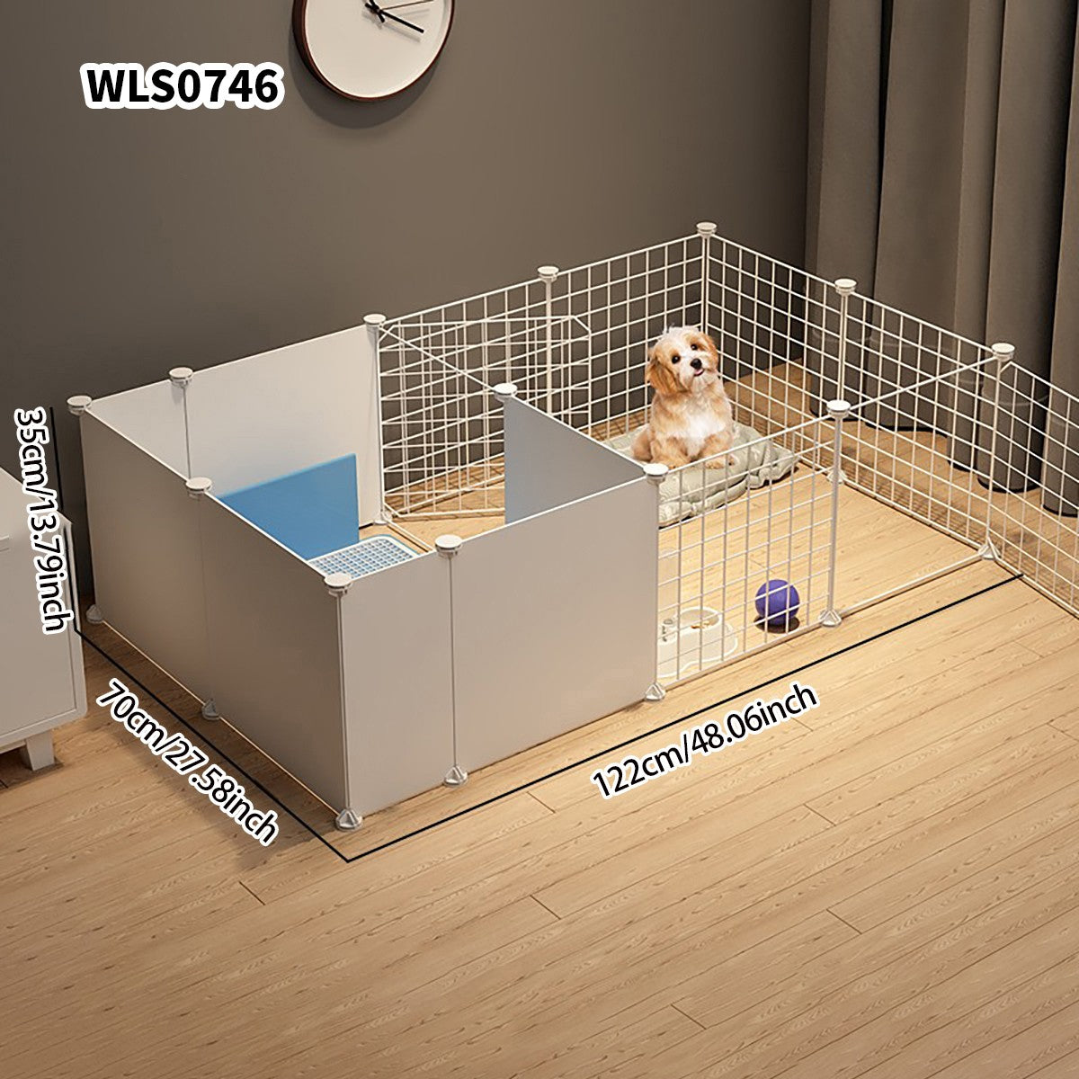 Cercadinho para Cães, Casa Interna, Gaiola, Cão de Porte Pequeno e Médio, Teddy, Corgi, Porta de Isolamento, Grade de Proteção, Canil