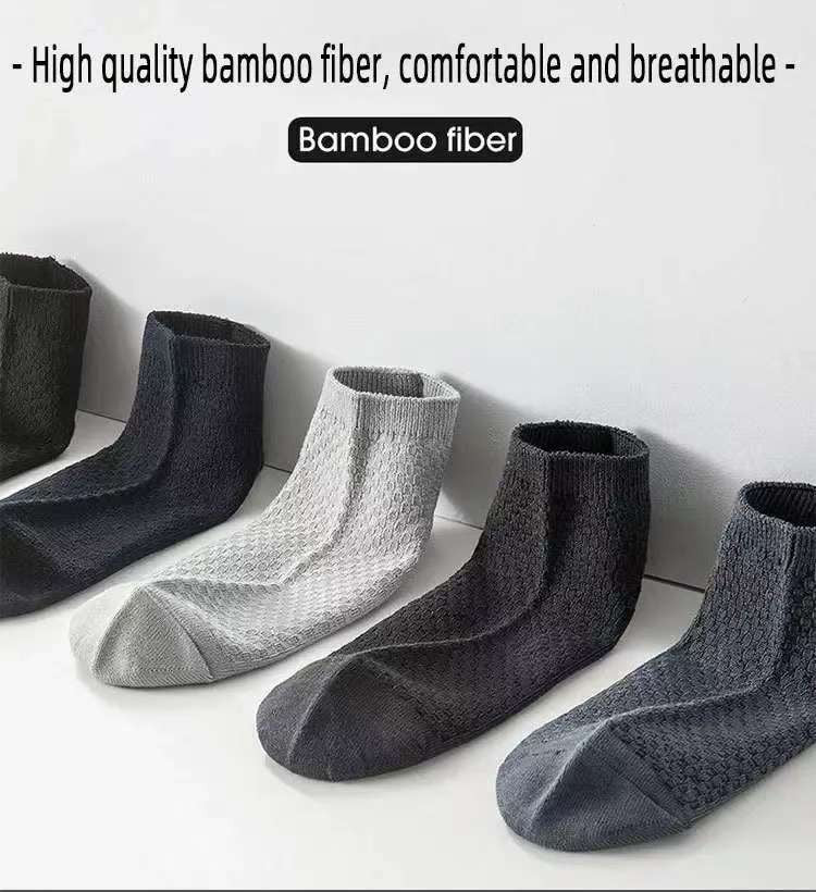 5/10 Pairs Men Socks Bamboo Fiber Short Ankle Socks Spring Summer Autumn Winter Business Breathable Male Long Sock Meias Man Sox