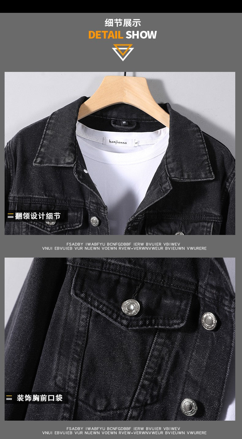 Men's new spring autumn denim jacket men's jacket slim fashion casual best denim jacket large casual jacket M-5XL