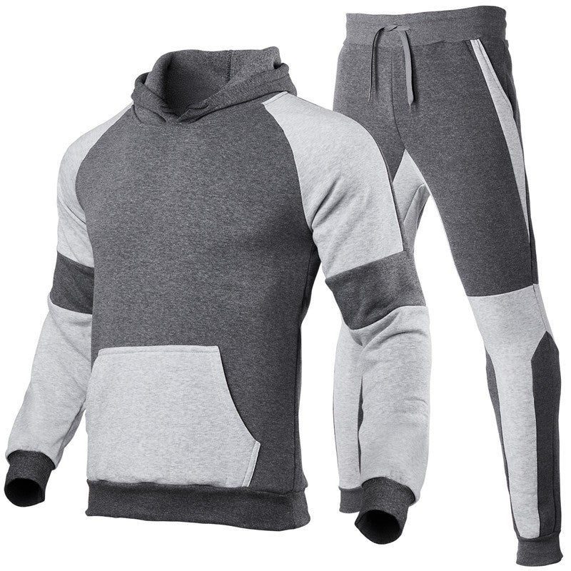 2 Pieces Sets Printed Tracksuit Men Hooded Sweatshirt+Joggers Pants Pullover Hoodie Sportwear Suit Casual Men Clothes Streetwear
