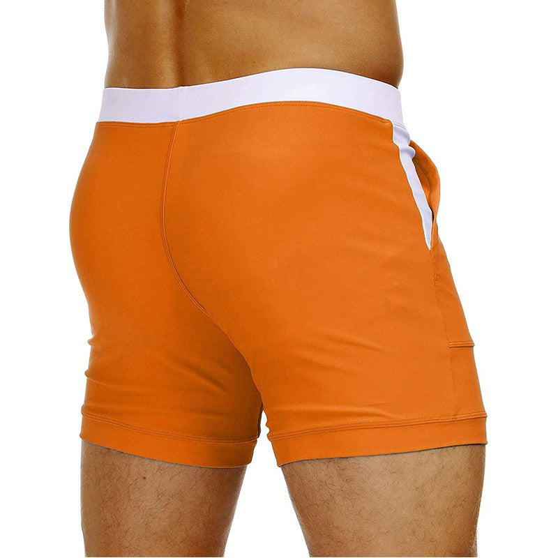 MAGCOMSEN Men's Swimwear Shorts Summer Quick Dry Swimming Trunks Surf Board Shorts Boxer Briefs Swimsuit Beach Sunbathing Shorts