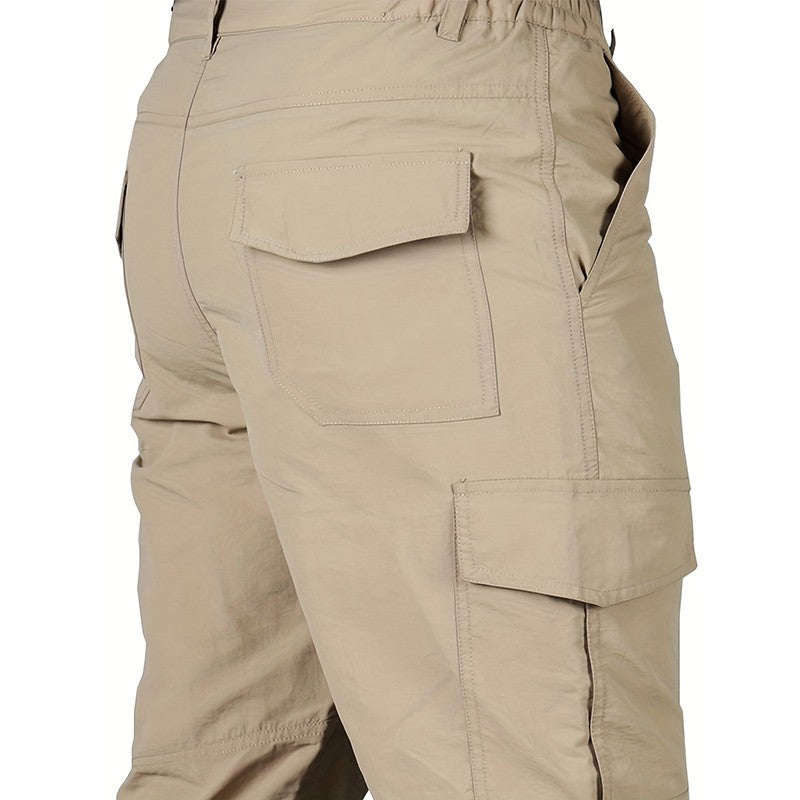 Casual Men Pants Summer Multiple Pockets Cargo Pants Quick Dry Thin Trousers Outdoor Hiking Workout Breathable Long Pant New